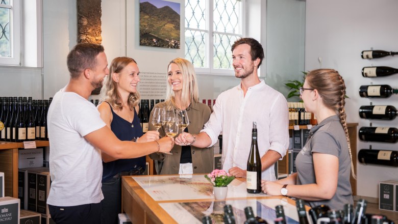 Verkostung in der Domäne Wachau, © Domäne Wachau Verkostung in der Domäne Wachau, © Domäne Wachau