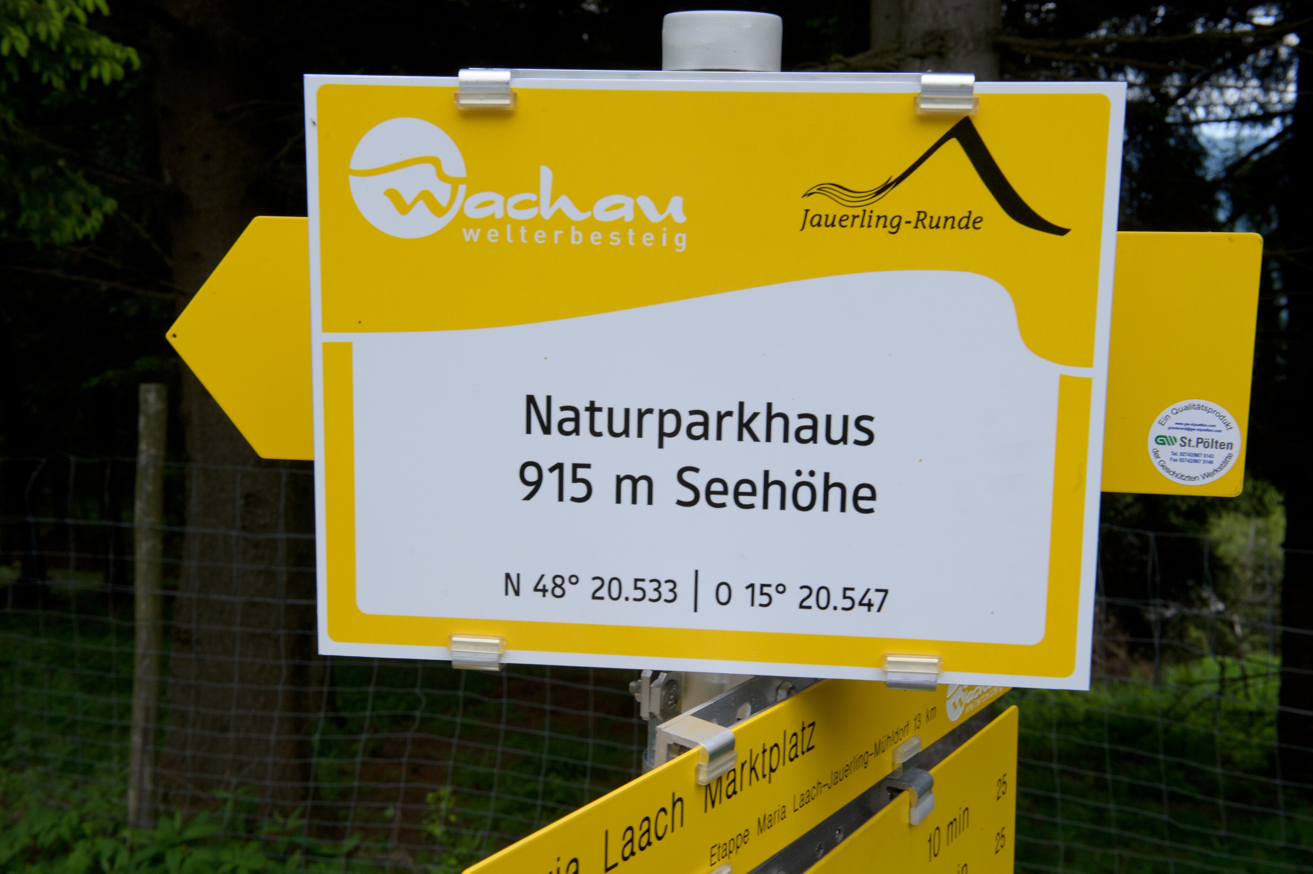 Info beim Naturparkhaus am Jauerling